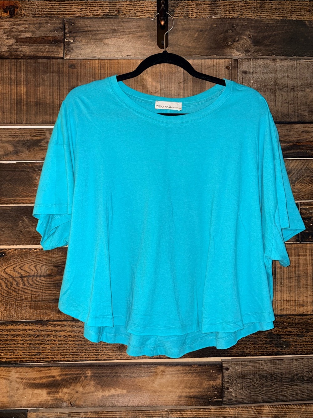Zenana Turquoise Cropped Tee